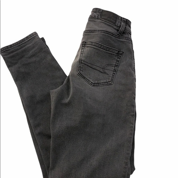 AMERICAN EAGLE size 000 regular black grey Mom jeans - Picture 3 of 10